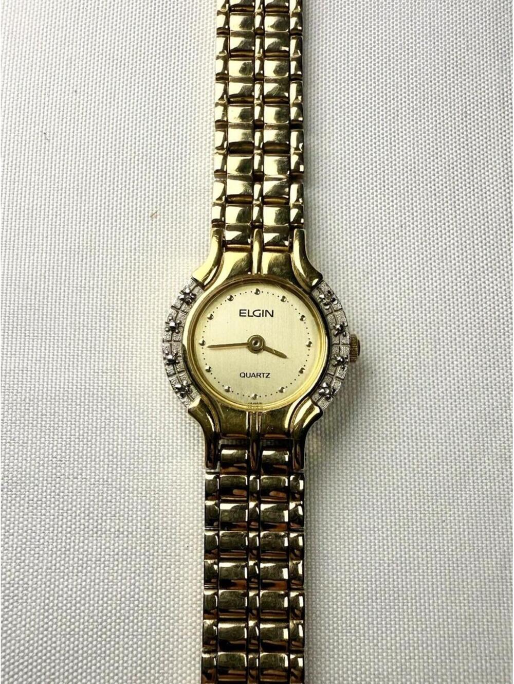 Elgin Gold Quartz Watch wristwatch